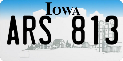 IA license plate ARS813