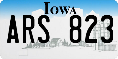 IA license plate ARS823