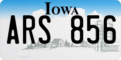 IA license plate ARS856