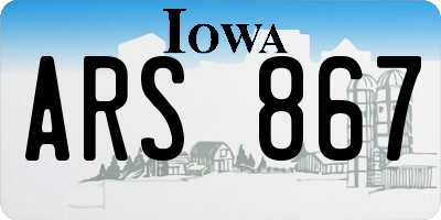IA license plate ARS867