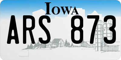 IA license plate ARS873