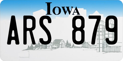 IA license plate ARS879