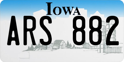 IA license plate ARS882