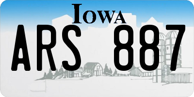 IA license plate ARS887