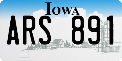 IA license plate ARS891