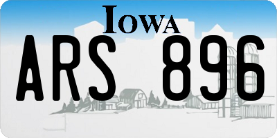 IA license plate ARS896