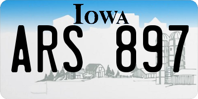 IA license plate ARS897