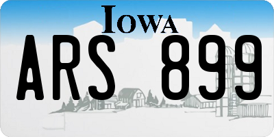 IA license plate ARS899