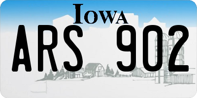 IA license plate ARS902
