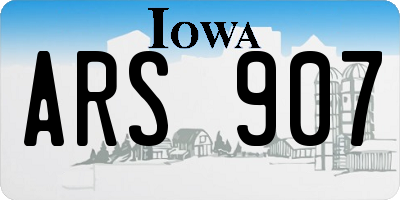 IA license plate ARS907