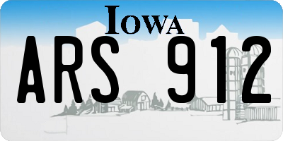 IA license plate ARS912