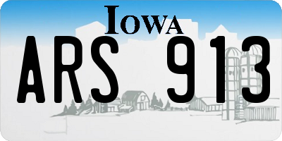 IA license plate ARS913