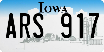 IA license plate ARS917