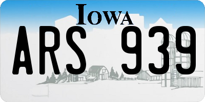 IA license plate ARS939