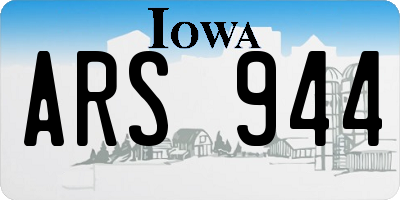IA license plate ARS944