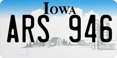 IA license plate ARS946