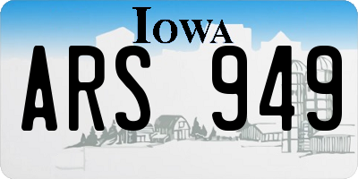 IA license plate ARS949