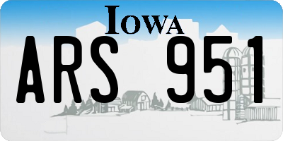 IA license plate ARS951