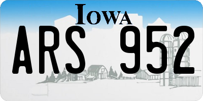 IA license plate ARS952