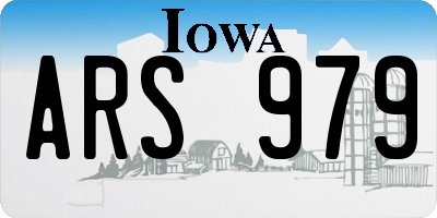 IA license plate ARS979