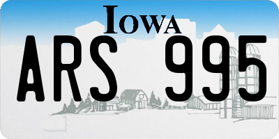 IA license plate ARS995