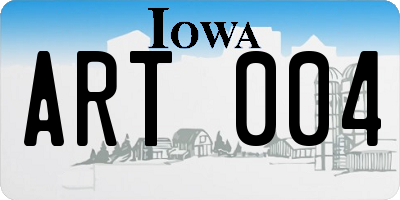 IA license plate ART004