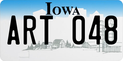 IA license plate ART048