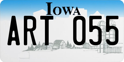 IA license plate ART055