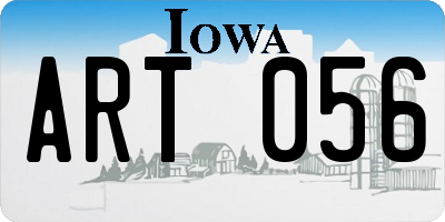IA license plate ART056