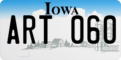 IA license plate ART060