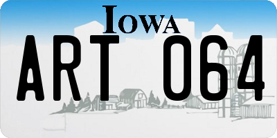 IA license plate ART064