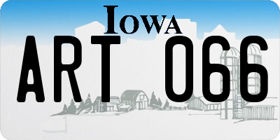 IA license plate ART066