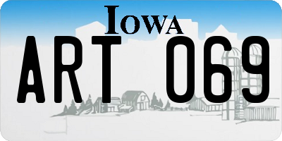 IA license plate ART069