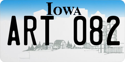 IA license plate ART082