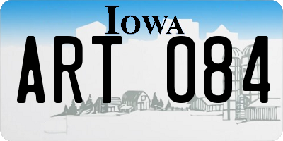IA license plate ART084