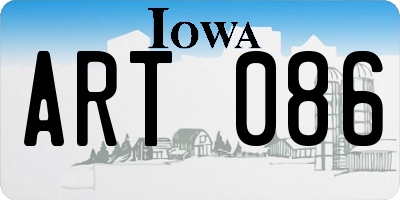 IA license plate ART086