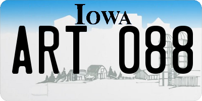 IA license plate ART088