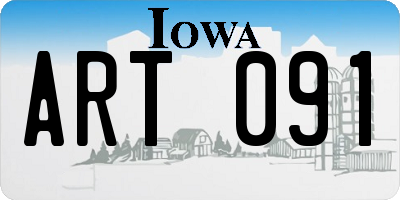 IA license plate ART091