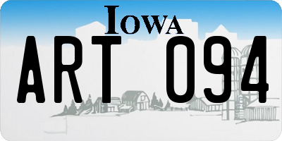 IA license plate ART094