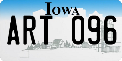 IA license plate ART096