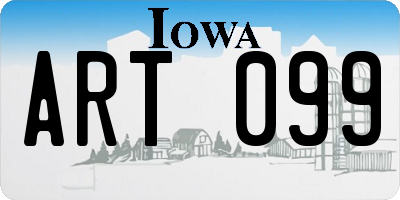 IA license plate ART099
