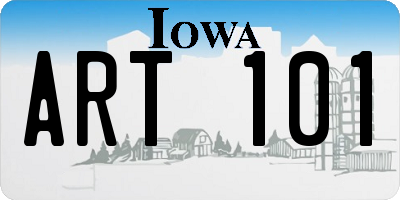 IA license plate ART101
