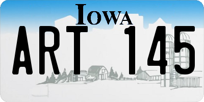 IA license plate ART145