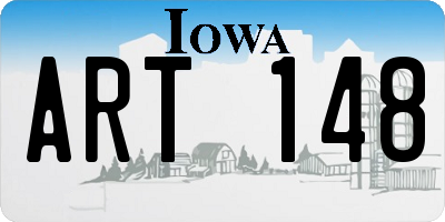 IA license plate ART148