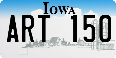 IA license plate ART150