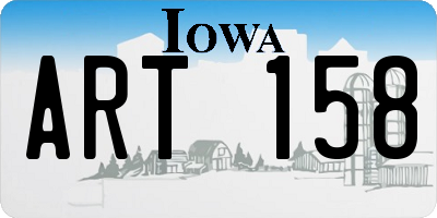 IA license plate ART158