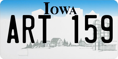 IA license plate ART159