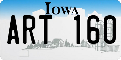 IA license plate ART160