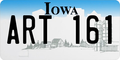 IA license plate ART161