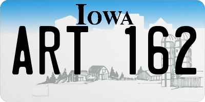 IA license plate ART162